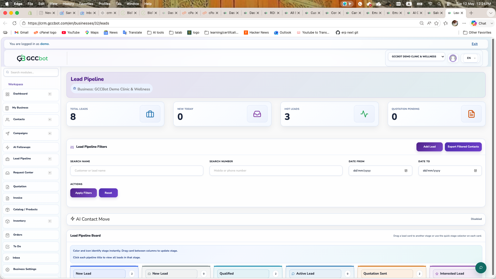 Lead Pipeline dashboard screenshot